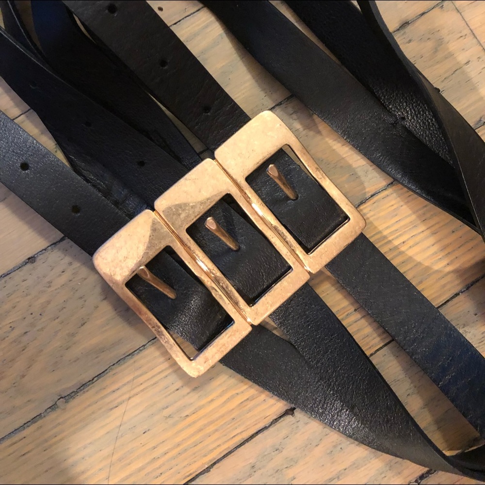 Brown leather belt